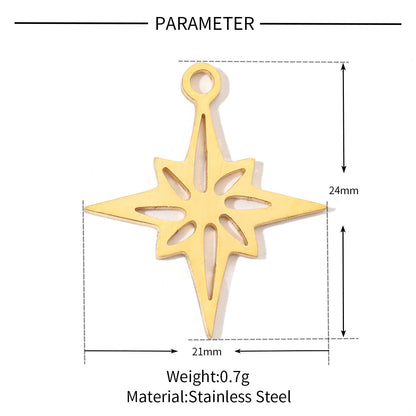 20 pcs/bag Flower Mountain Crown Titanium Steel Pendant