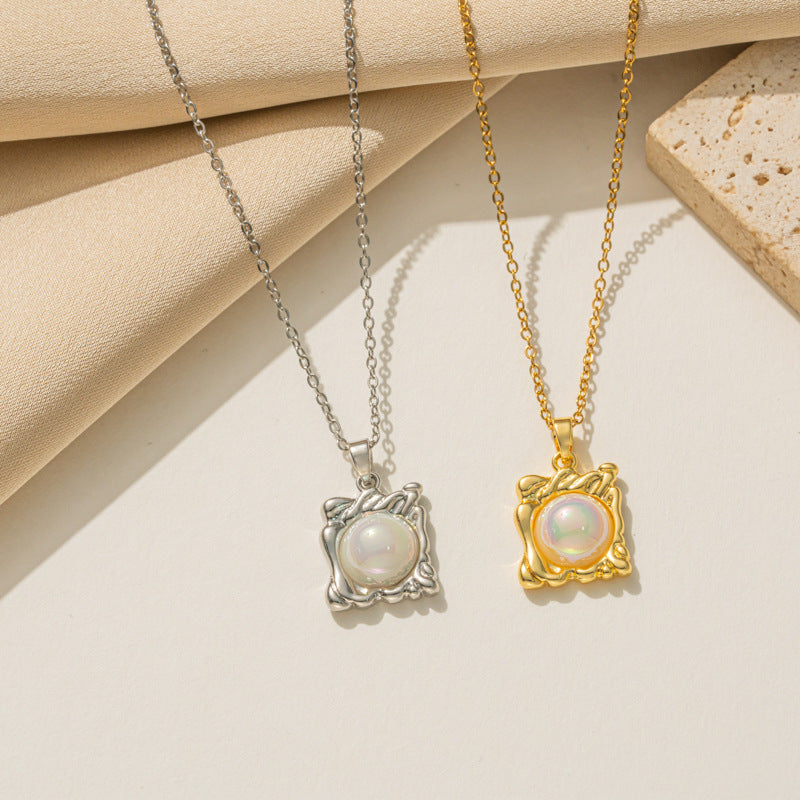 Artistic Irregular Pearl Necklace, Mermaid Style