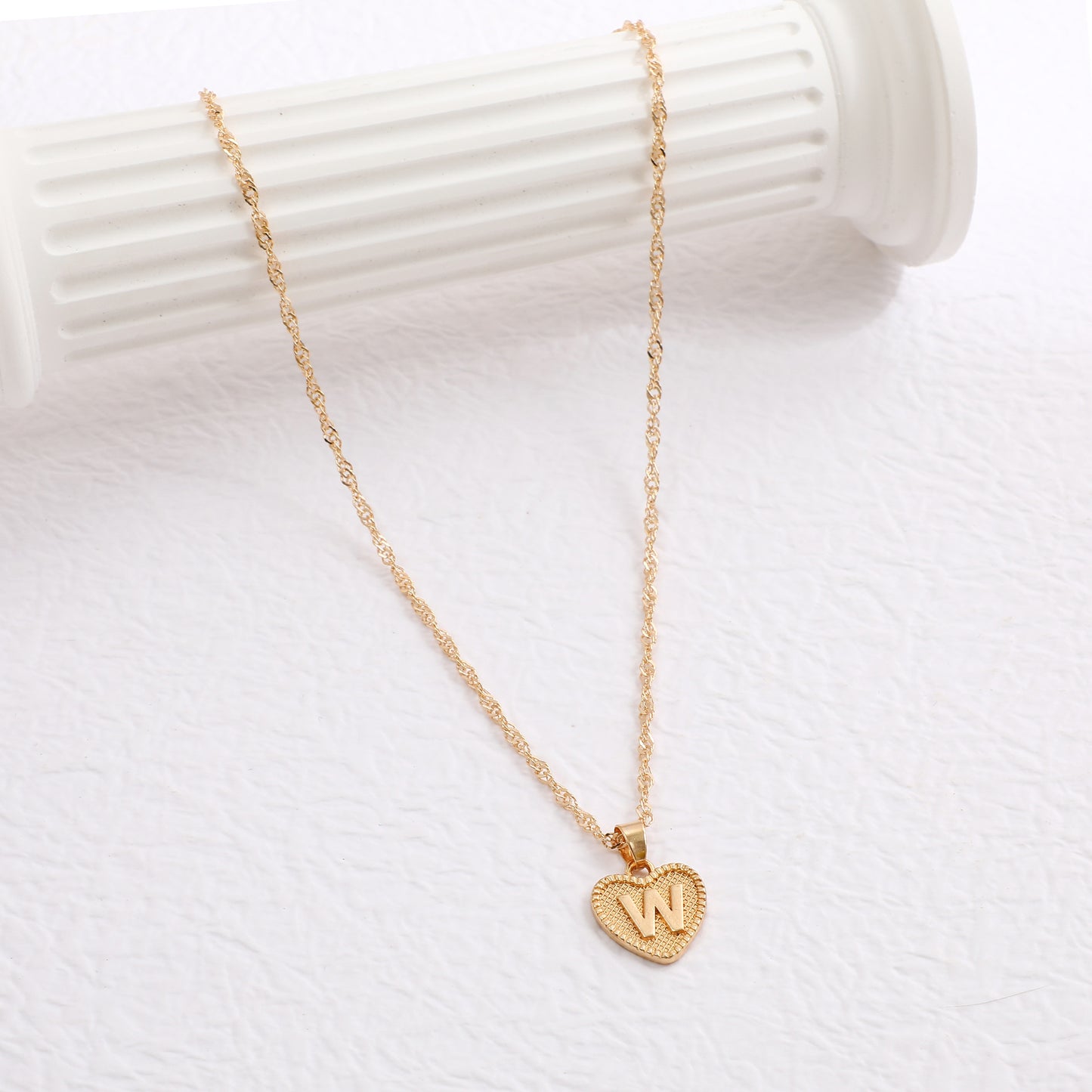 Love Heart Letter Necklace