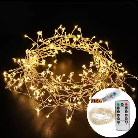Copper wire firecracker light string plug-in decorative light strip