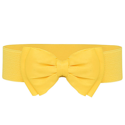 Chiffon bow elastic belt