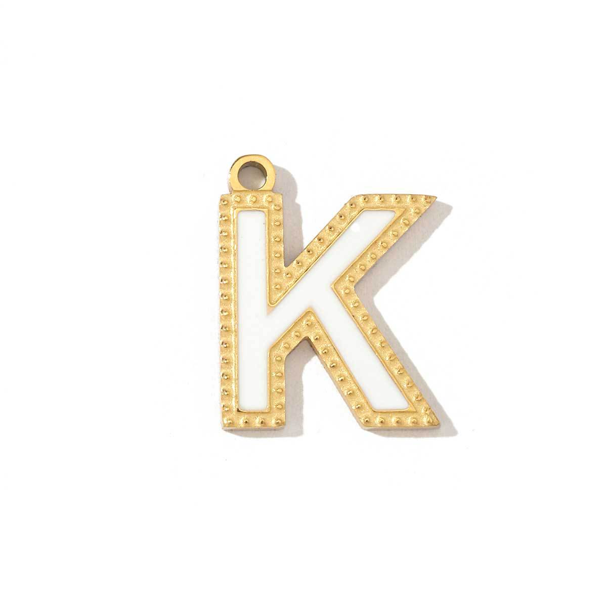 Colorful letter titanium steel necklace pendant