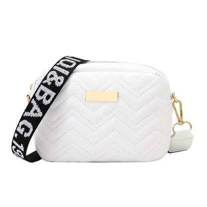 Printed shoulder strap crossbody small square bag