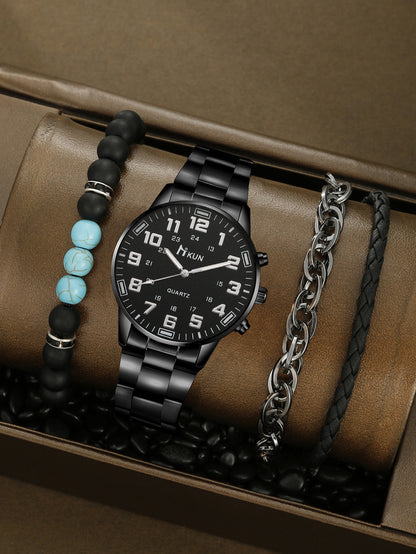 Watch Beaded Rudder Colorful Bracelet Set