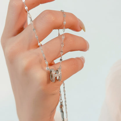 Fashion silver titanium steel necklace