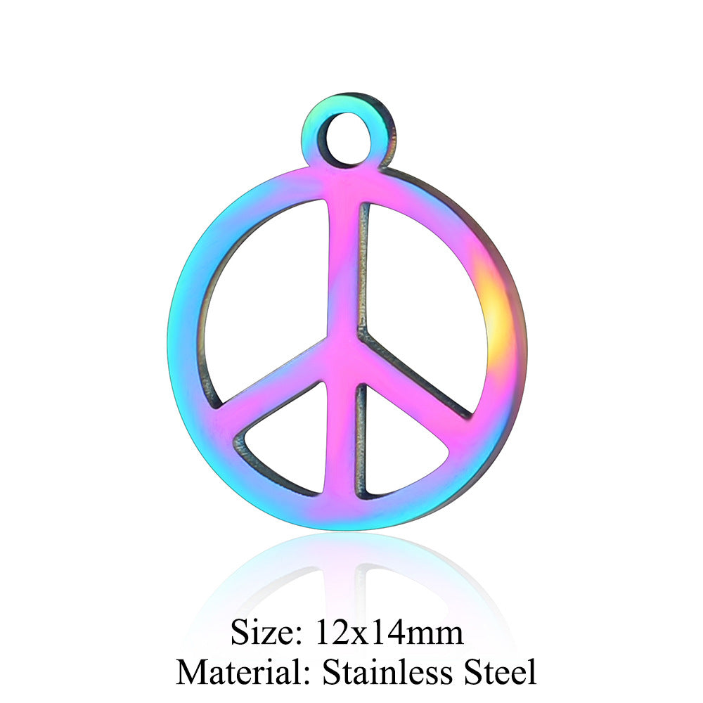 5 pcs/titanium steel jewelry angel sun yin pendant