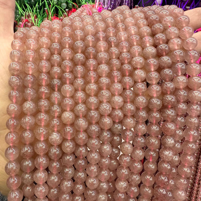 6-10mm natural strawberry round beads loose beads