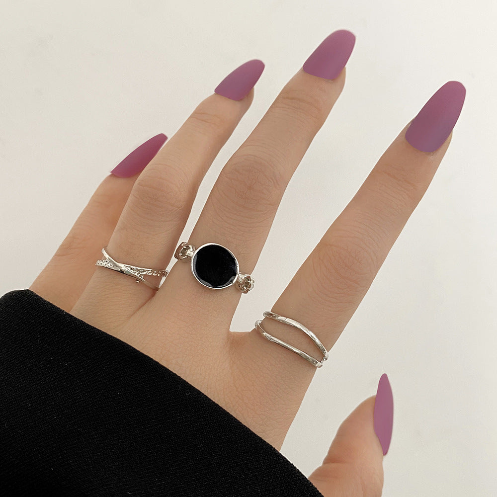 Adjustable Hip-Hop Ring Set (3-Piece)
