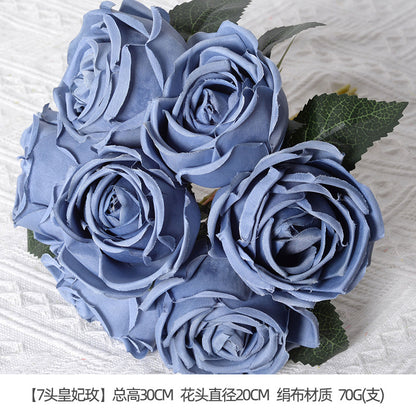 Artificial flowers blue series flowers plastic flowers wholesale