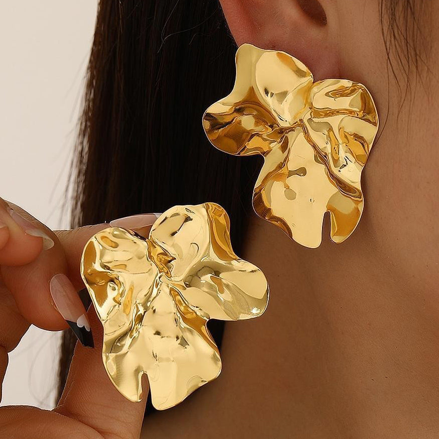 Liquid Petal Drop Earrings