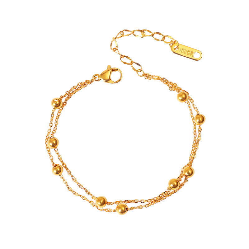 Double transfer bead anklet