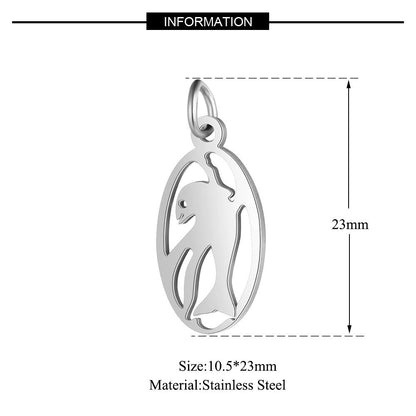 5 pcs/titanium steel jewelry connecting accessories pendant