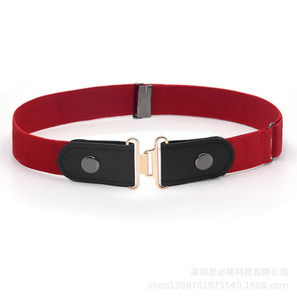 Braided leather button belt