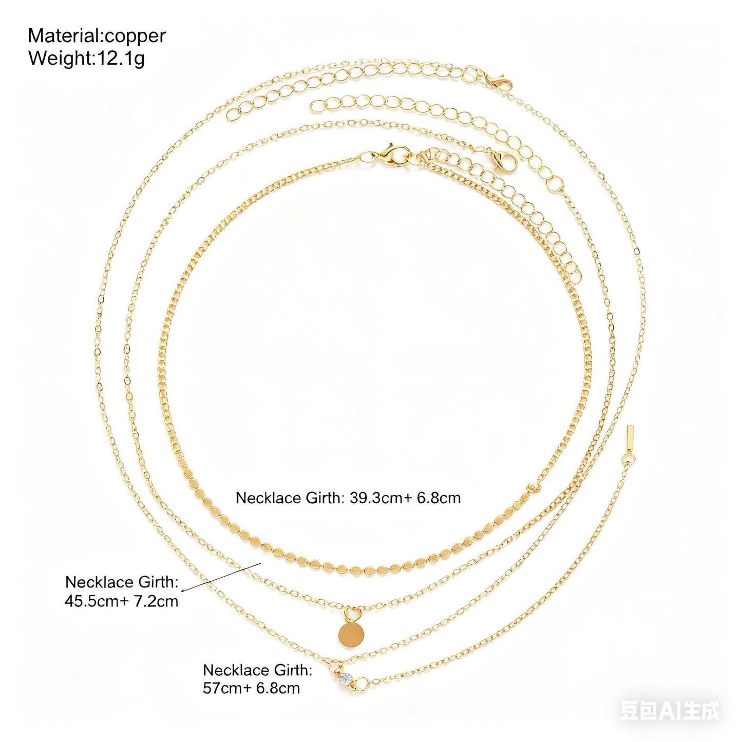 Multi-Layer Tassel Dot Necklace