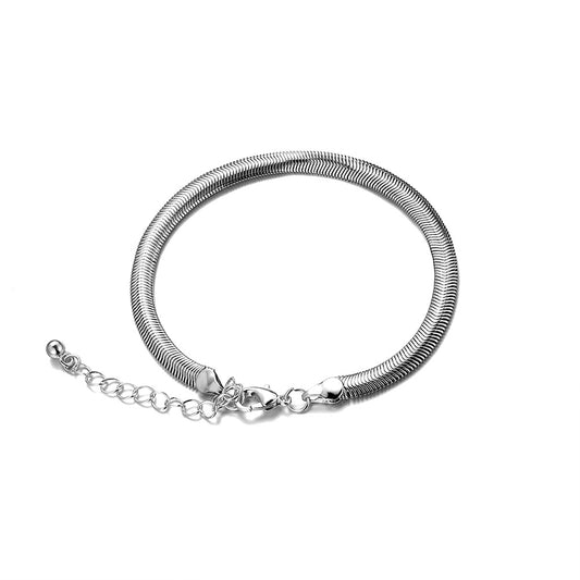 Gold and silver snake bone bracelet