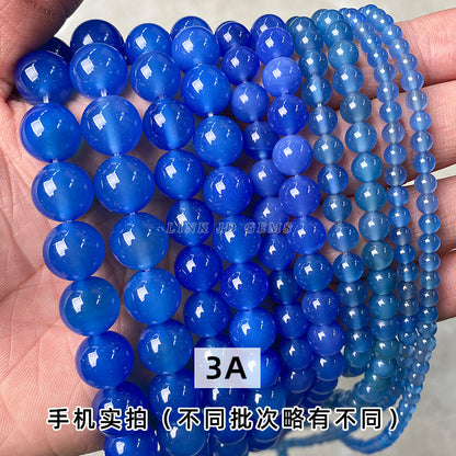 Blue agate loose beads