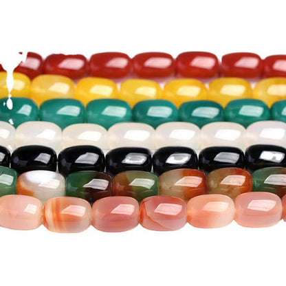 Agate bucket beads DIY jewelry accessories