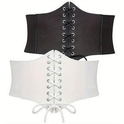 Elastic waist width belt