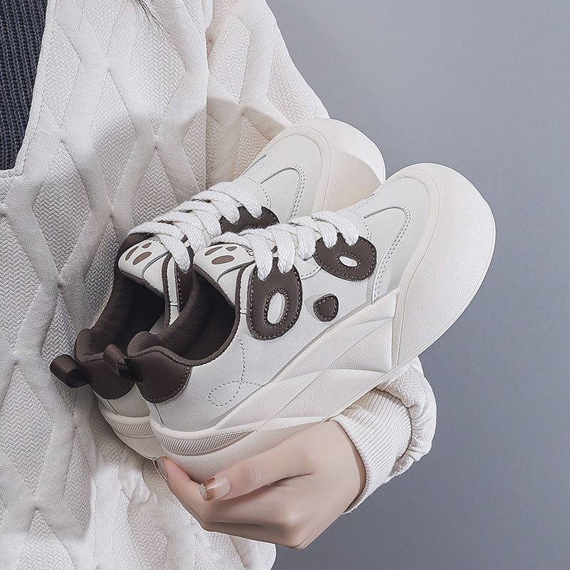 Fashionable and versatile student white sports sneakers