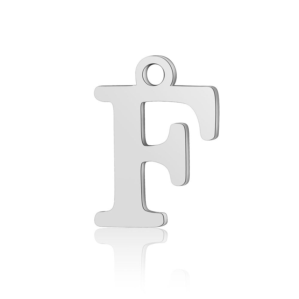 5 pcs/bag letter titanium steel pendant