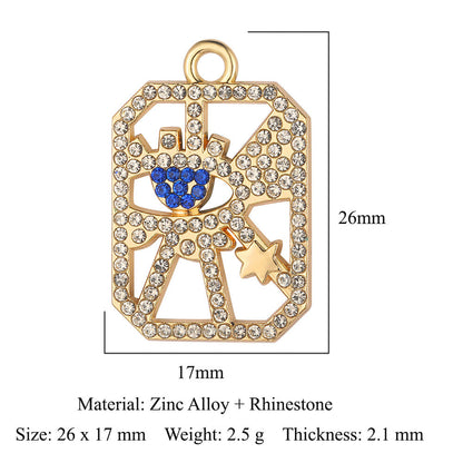 5 pcs/bag flower love rose alloy pendant