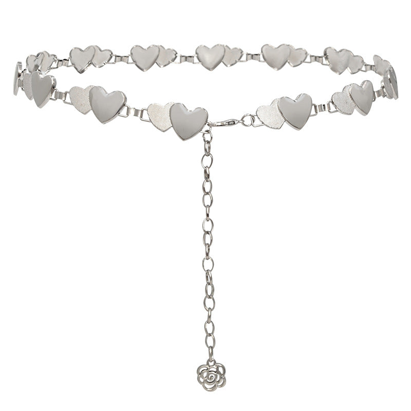 Peach heart waist chain women's fashion