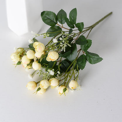 Artificial rose green buds bunch of artificial flowers