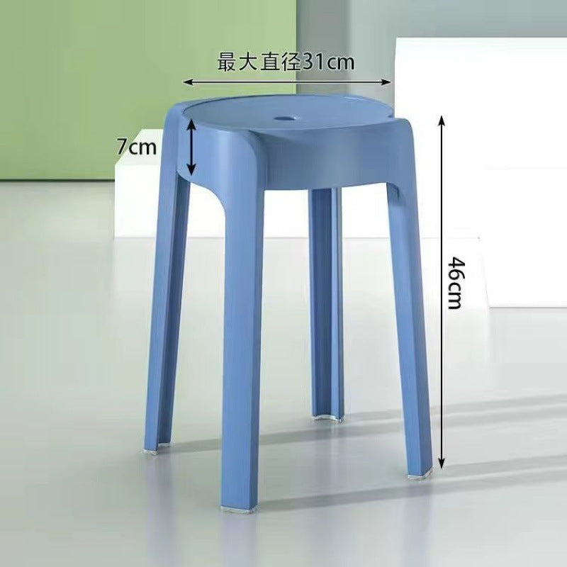 Thick Plastic Stool Stackable Home