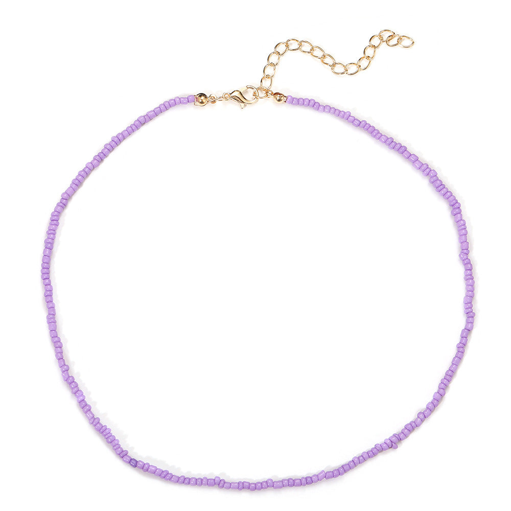 Bohemian Rice Bead Choker Necklace