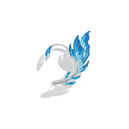 Gradual change personality ear clips versatile painted elf ear hanging