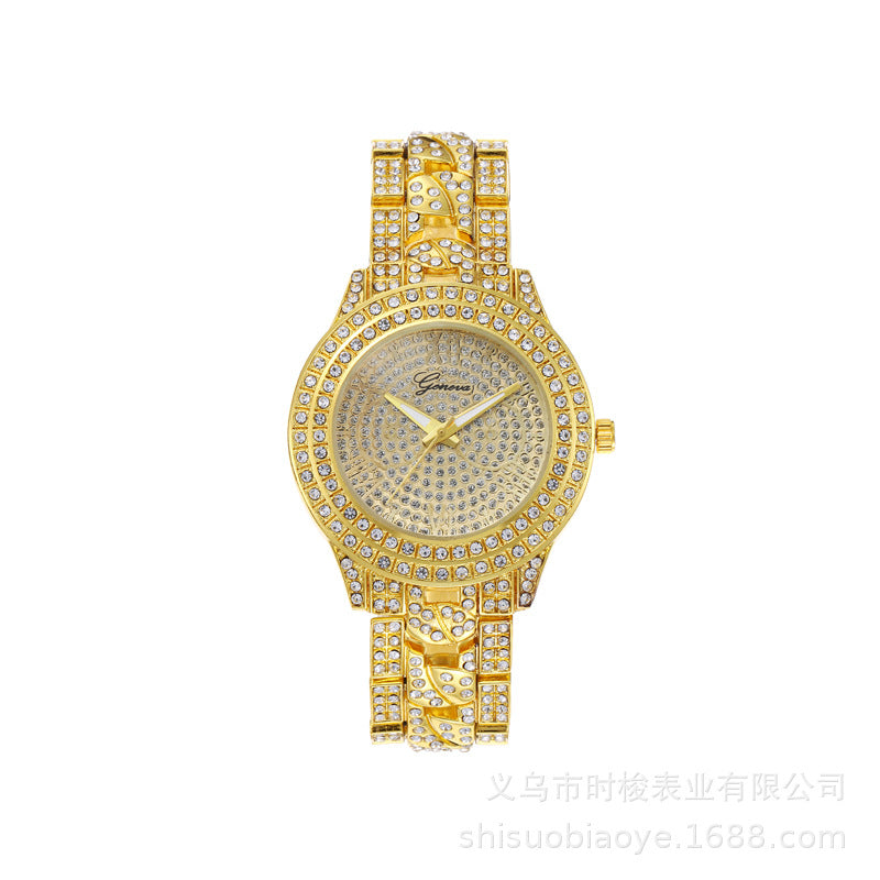 Fashion Quartz Watch Diamond-Embedded Set