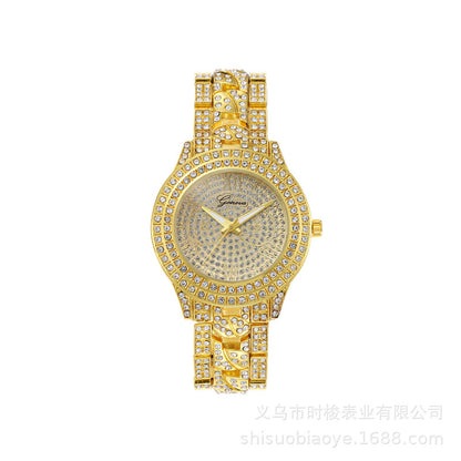 Fashion Quartz Watch Diamond-Embedded Set
