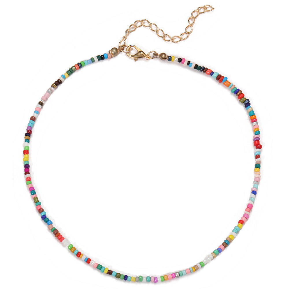 Bohemian Rice Bead Choker Necklace