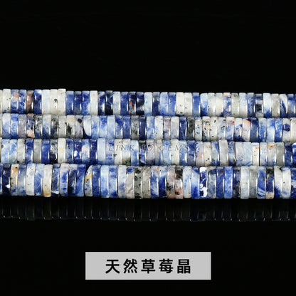 6 * 1 mm de cuentas sueltas espaciadoras en ángulo recto de piedra natural 