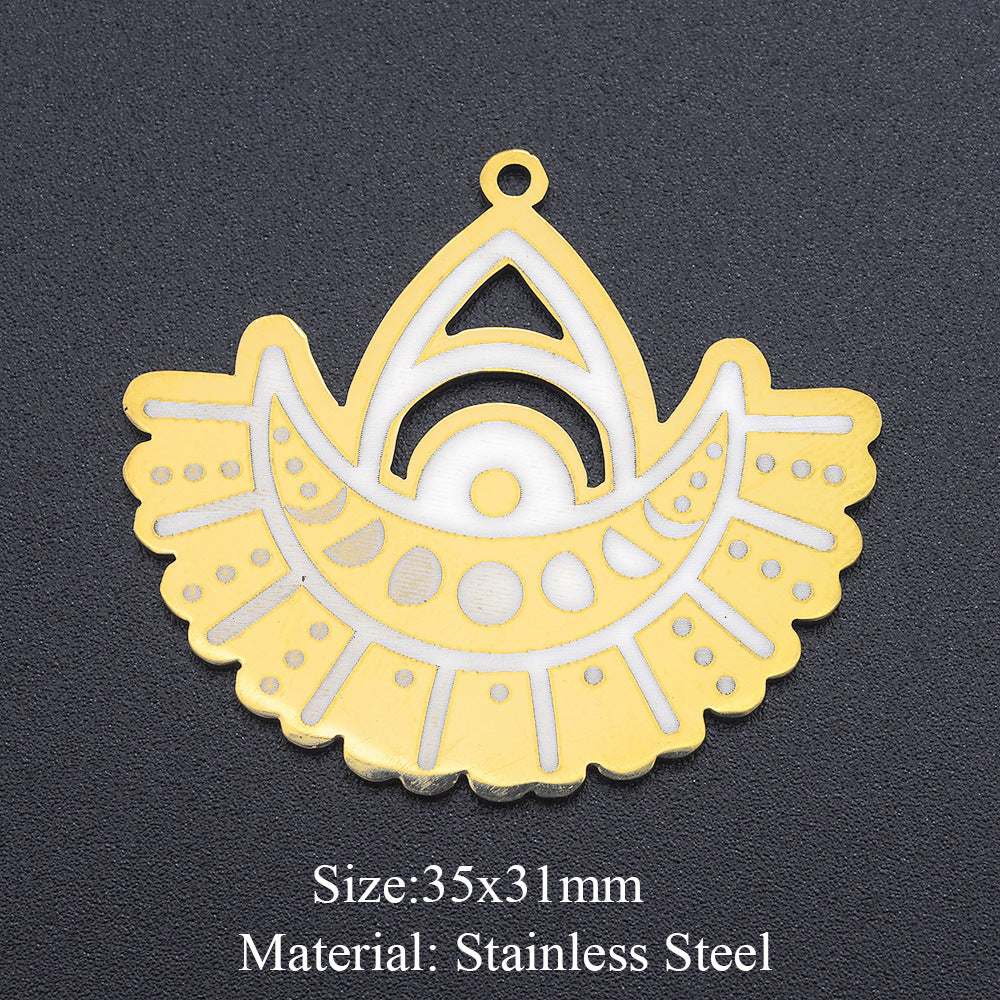 5 piezas/paquete, colgante de sol con forma de ojo de reloj de arena. 