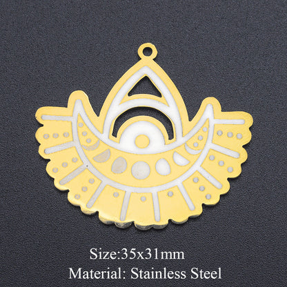 5 piezas/paquete, colgante de sol con forma de ojo de reloj de arena. 