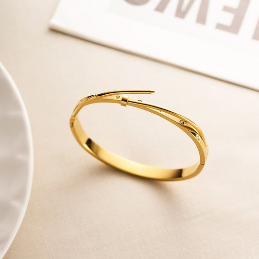 Women's Titanium Steel Nail-Style Diamond Bracelet (Wholesale)