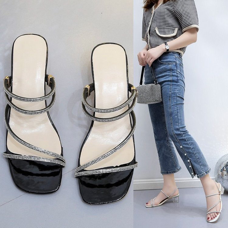 Spring and summer mid-heel san