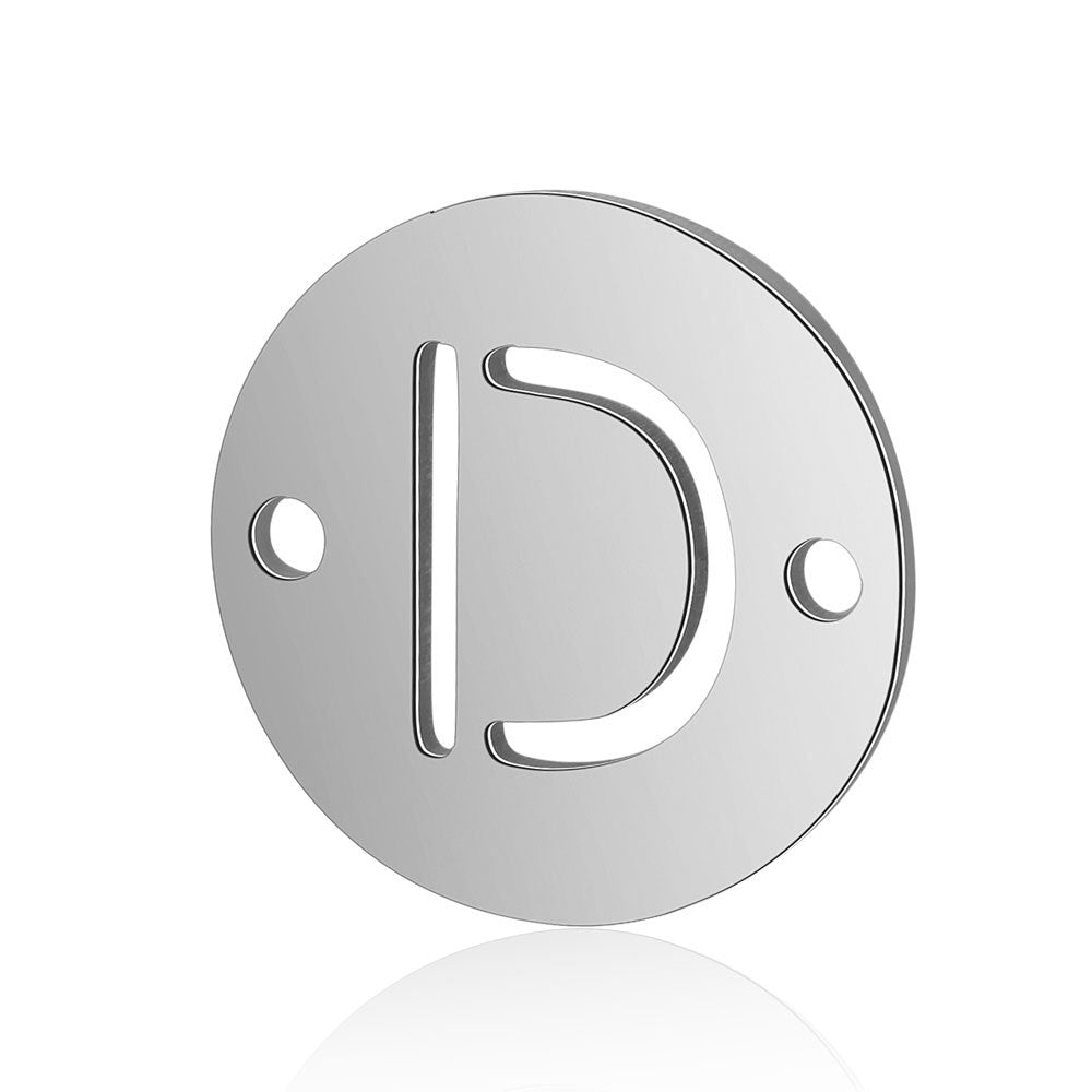 5 pcs/titanium steel English alphabet DIY pendant