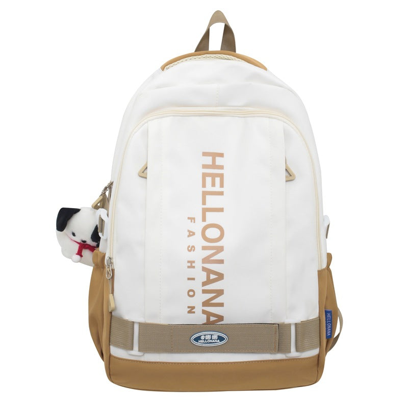 Couple leisure travel backpack