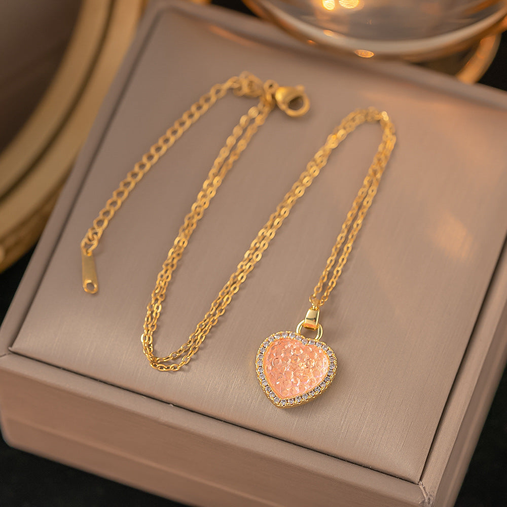 Titanium Steel Copper Pendant Necklace