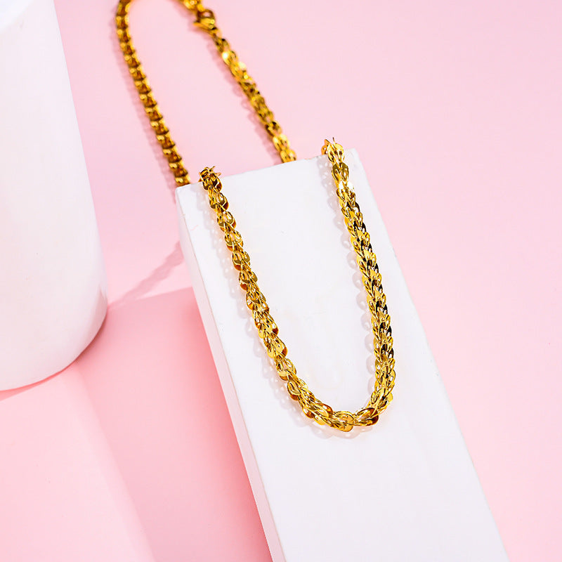 Women's Titanium Steel Phoenix Tail Thick Chain Necklace