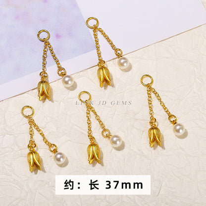 Ancient sand gold dripping copper accessories