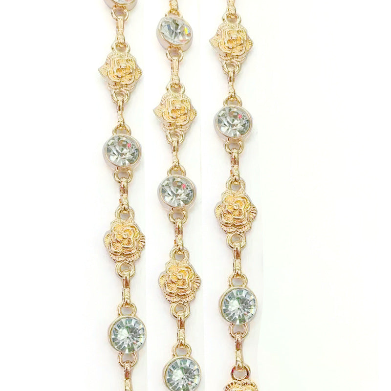 Carved geometric retro waist chain