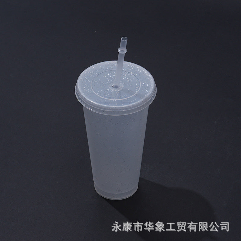710Ml transparent straw cup