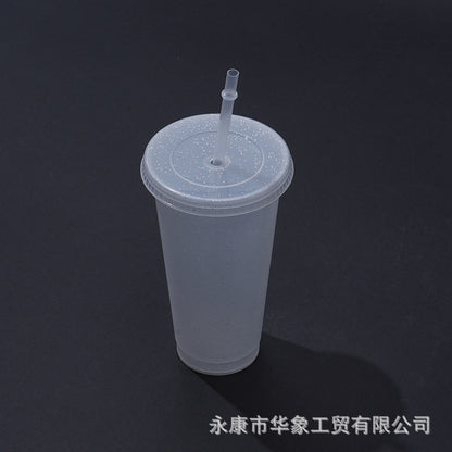 710Ml transparent straw cup