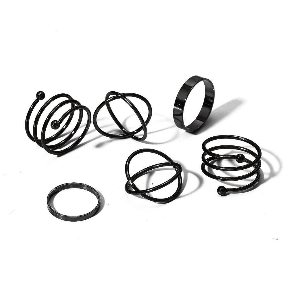 Spiral Stackable Ring Set