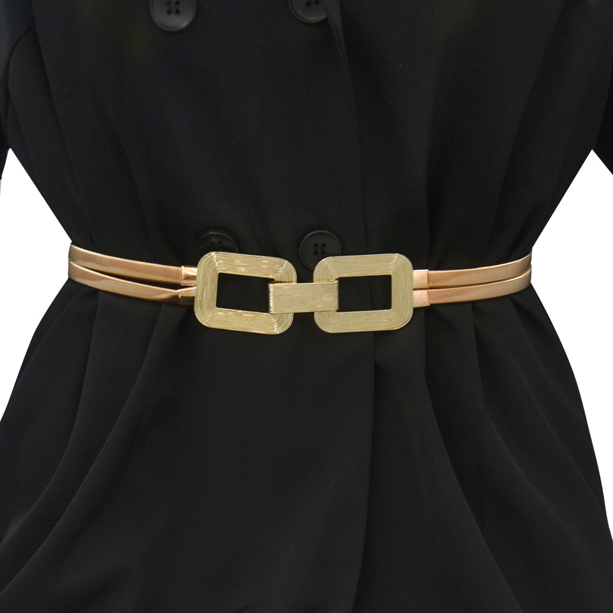 Gold Double Stretch Ladies Belt