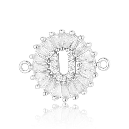 fashion 26 English letters copper zircon pendant