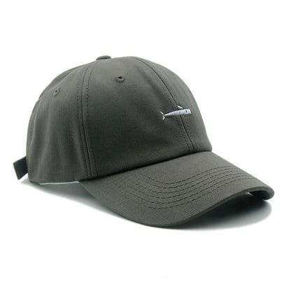 Whale Embroidered Cotton Baseball Cap